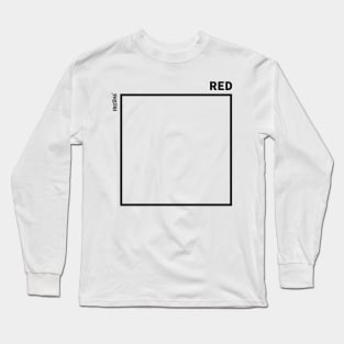 black and red square Long Sleeve T-Shirt